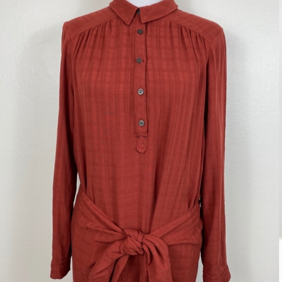 Anthropologie Maeve Bloomsbury Rust Dress Size 8 - Picture 5 of 7